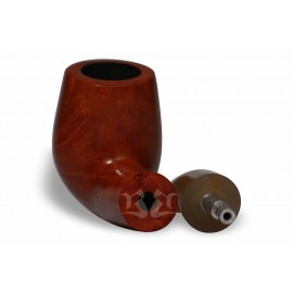 Cachimbo Bertoldi Maestro Briar Âmbar Curvo Peça Única
